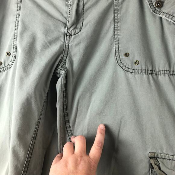 VTG NOBO No Boundaries Khaki Green Cargo Pants Sz 15 y2k 00s Utility Gorpcore - Picture 9 of 10